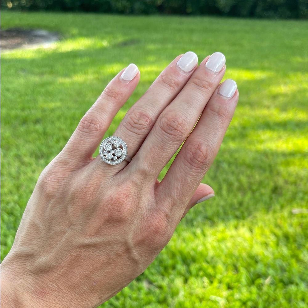 Sterling Silver & CZ Cocktail Ring